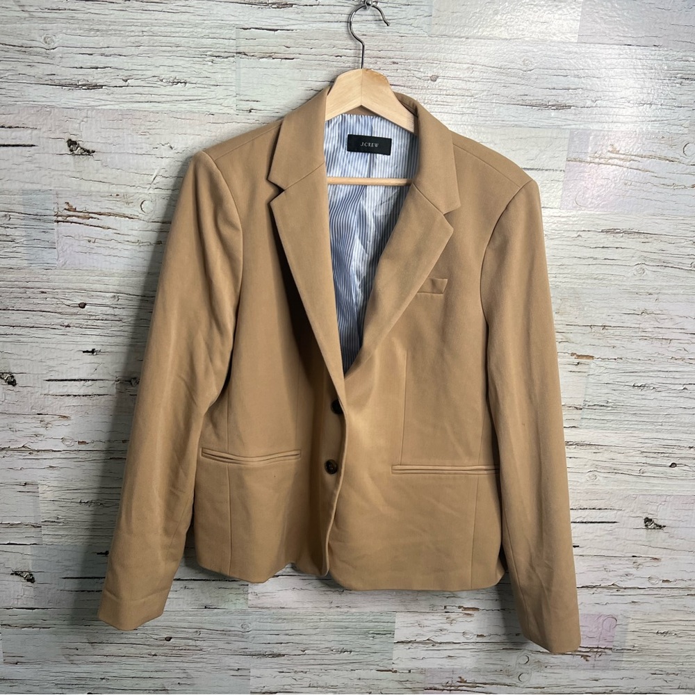 J CREW REGENT WOOL BLAZER Warm Camel SIZE 8 tan